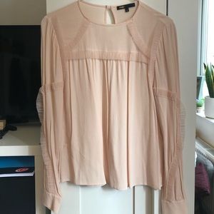 Maje Pink Ruffle Blouse - Size 2